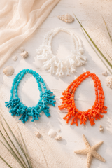 Coral Statement Necklaces - 3 Colors