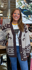 Oversized Western Cardigan