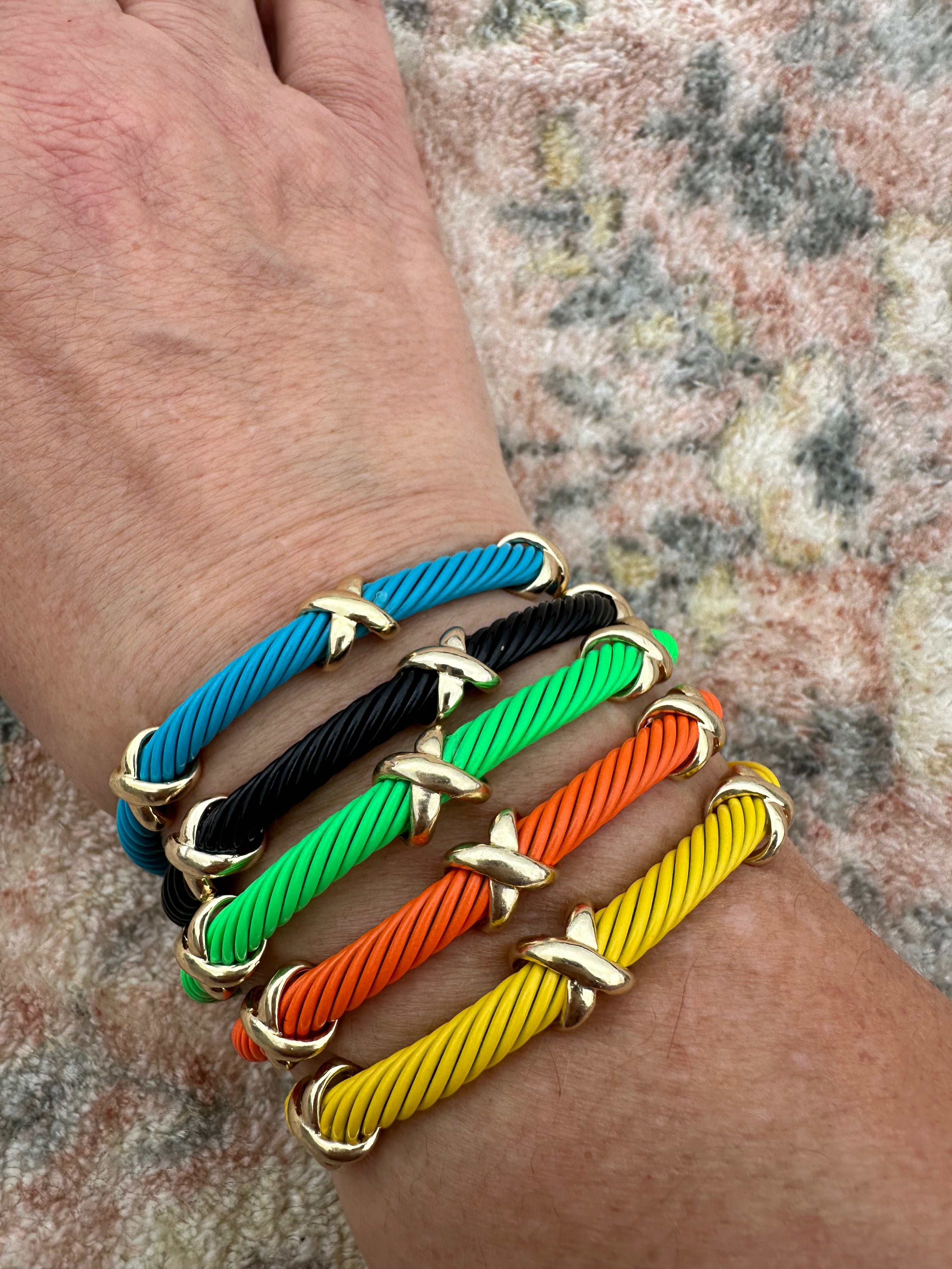 Designer inspired cable bracelet outlet