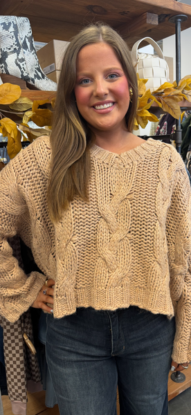 Brownstone Cable Sweater - 2 Colors