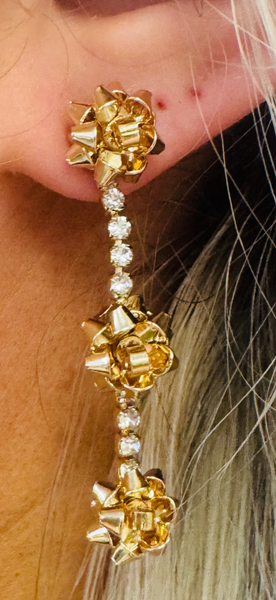 Gift Bows and Rhinestone Earrings