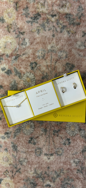 Kendra Scott Cailin Gift Set - Gold White CZ