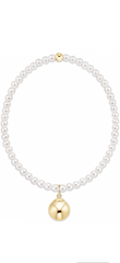 enewton Classic pearl 3mm bracelet - classic gold 10mm charm