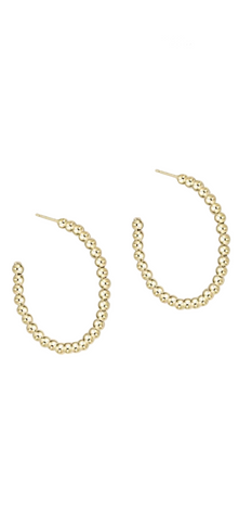 enewton Beaded Classic Post Hoop - 3mm Gold (1