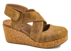 Corky's Case Closed Wedge - Tan