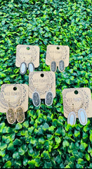 Gilly Oblong Rhinestone Earrings - 5 Colors