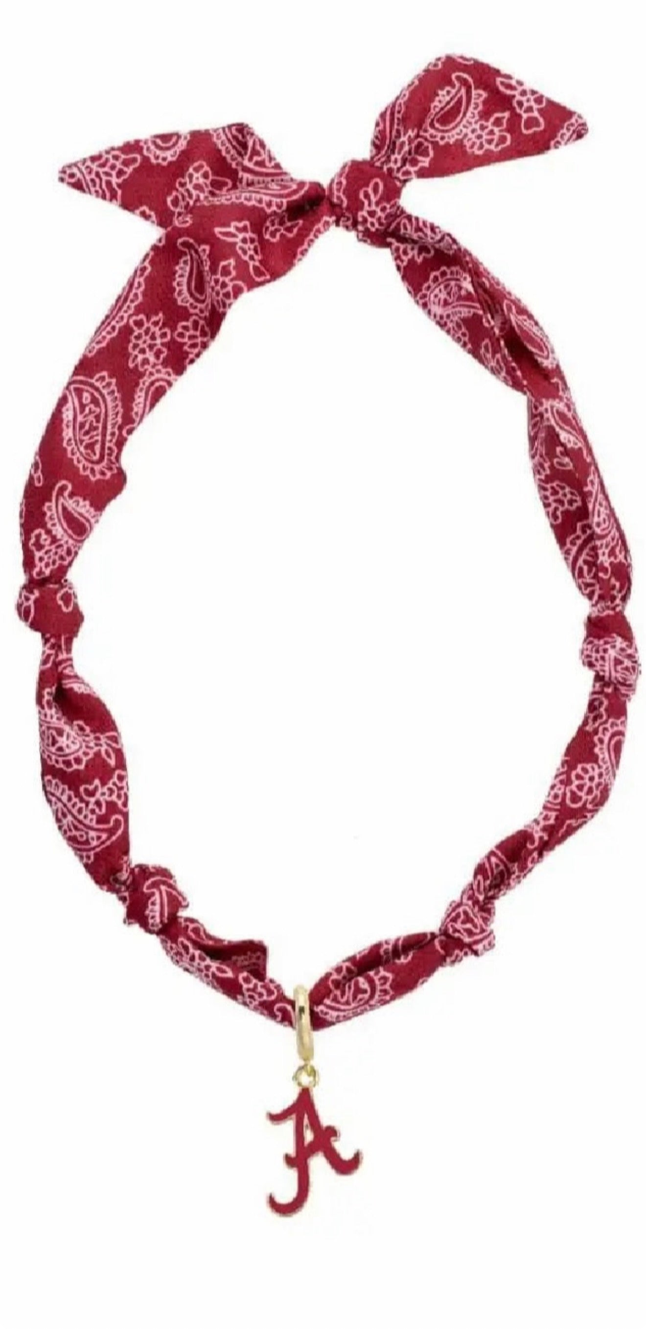 Alabama Crimson Tide Logo Bandana Scarf Necklace