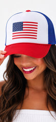 America the Beautiful Flag Trucker Hat