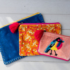 Birdie Zipper Pouch Set