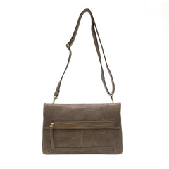 Cassie Foldover Convertible Crossbody Bag-Taupe