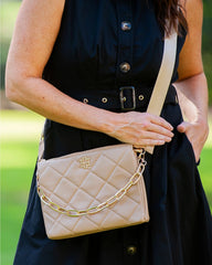 Ariana Crossbody Purse - Quilted Latte