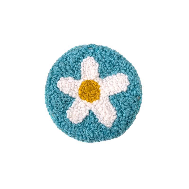 Groovy Flower Punch Needle Car Coasters Tufted Rug Car Coasters