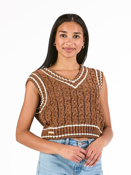 Simply Southern Bliss Sweater Vest - Umber