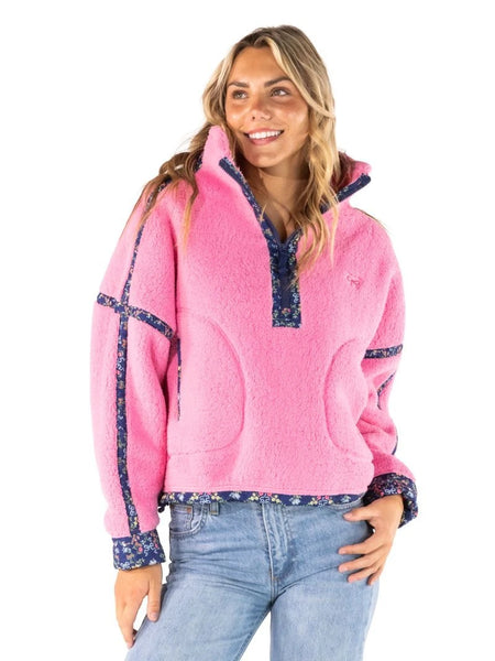 Simply Southern Eileen Blush Sherpa Pullover