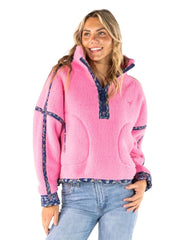 Simply Southern Eileen Blush Sherpa Pullover