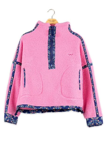 Simply Southern Eileen Blush Sherpa Pullover