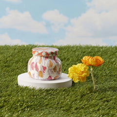 Capri Blue Pineapple Flower Pattern Play Petite Candle