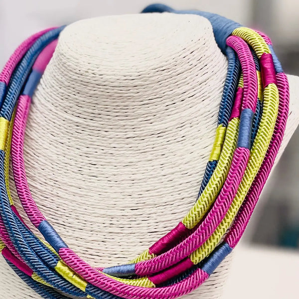 Slub - 8 Strand Necklace-Many Colors