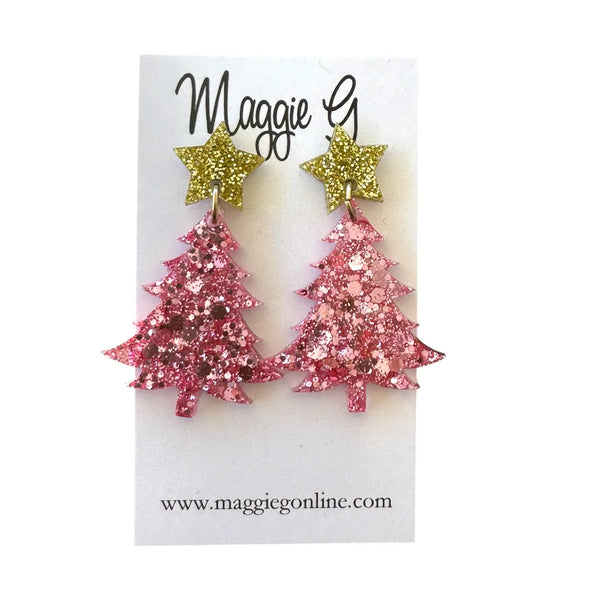 Christmas Tree Earrings - 4 Colors