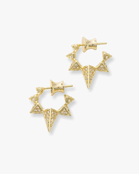 Kiki & Livy Bling Spike Huggie Earrings