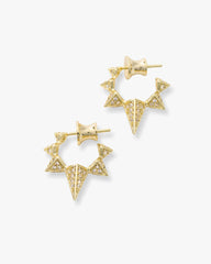 Kiki & Livy Bling Spike Huggie Earrings