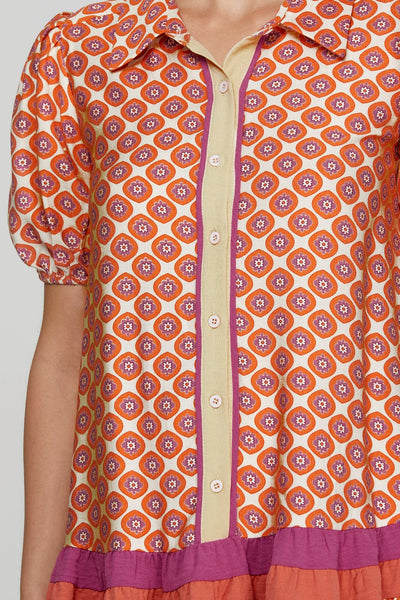 Floral Bloom Dress - Coral