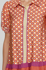 Floral Bloom Dress - Coral