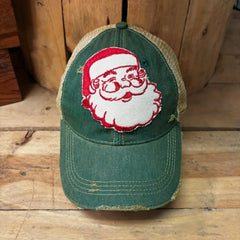 Distressed Christmas Ball Caps - Many Styles