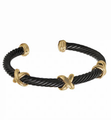 Gold X Designer Inspired Cable Bracelets