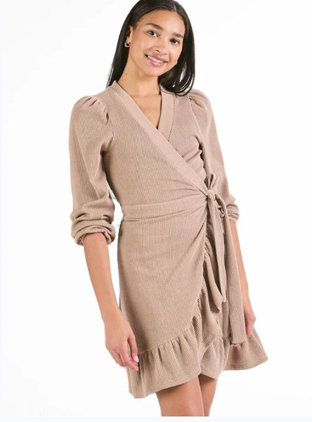 Simply Southern Ribbed Wrap Dress