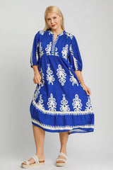Caught Up At Cobalt Dress