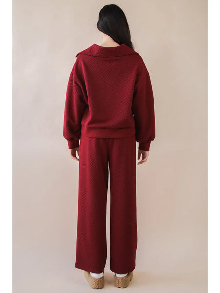 Mona Textured Two Piece Pants Set