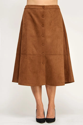 Denny Faux Suede Skirt