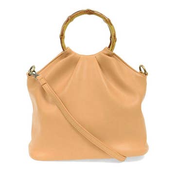 Natalie Bamboo Handle Pouf Bag - 2 Colors