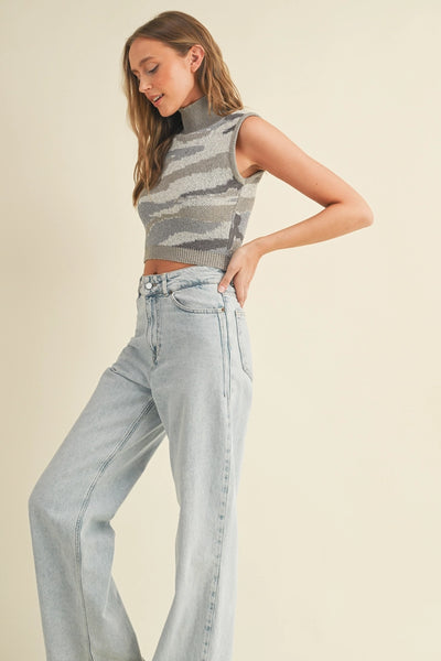 Camo Sweater Turtleneck