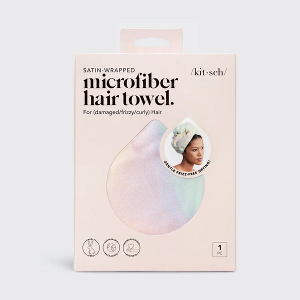 Kitsch Satin Wrapped Microbiber Hair Towel