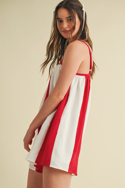All the Stripes Gameday Romper