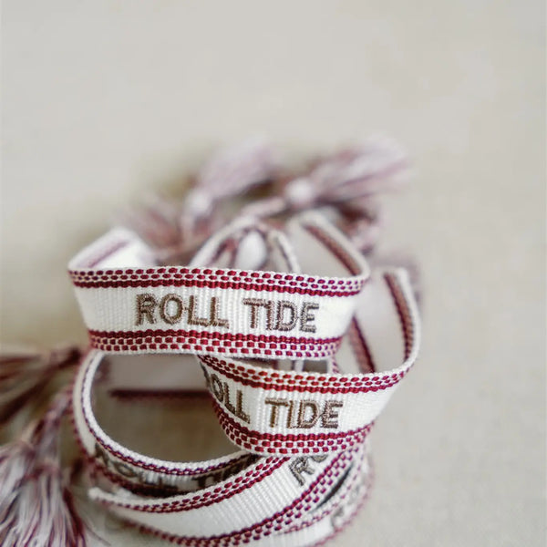 Auburn and Alabama Woven Gameday Bracelets