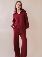 Mona Textured Two Piece Pants Set