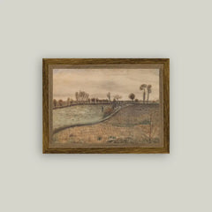 Pollard Willows Framed Antique Art
