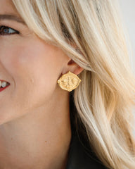 Susan Shaw Accent Gold Bee Studs