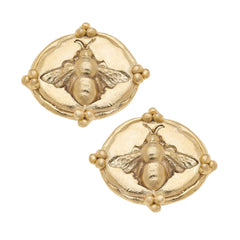 Susan Shaw Accent Gold Bee Studs