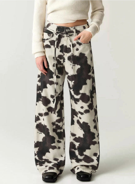 Cow Print Jeans