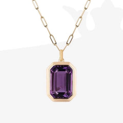 Vintage Style Stone Pendant Necklace - 4 colors