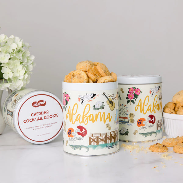 Alabama State Gift Tin | Gourmet Shortbread Cookies | Three Varieties
