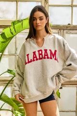 Alabama & AL Reversible Sweatshirt - Grey