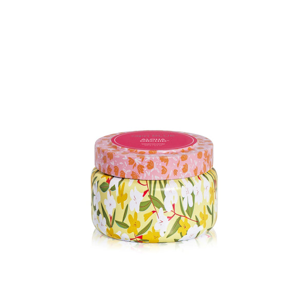 Capri Blue Aloha Orchid Pattern Play Printed Travel Tin Candle