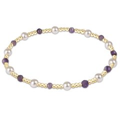 enewton pearl sincerity pattern 4mm bead bracelet - amethyst