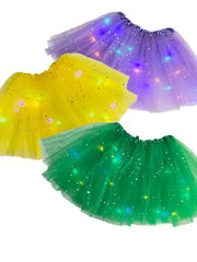 Mardi Gras Light Up Tutus - 3 Colors