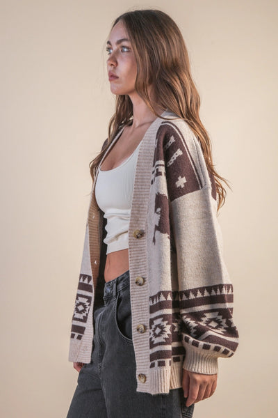 Oversized Western Cardigan